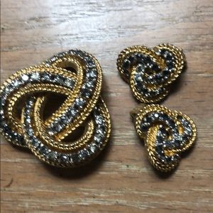 Vintage Gorgeous Panetta Broach w/earrings